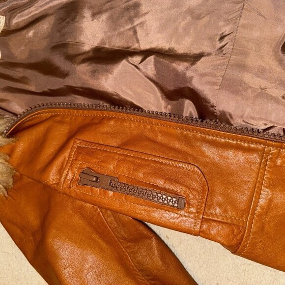 XS/S DAMAGED Genuine Leather Penny Lane Coat -Afghan Style Jacket Coat Vintage - Picture 7 of 11